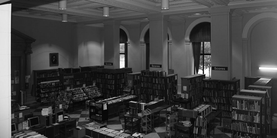 Figure 1 : Sala de música de la Biblioteca Libre de Filadelfia en la actualidad