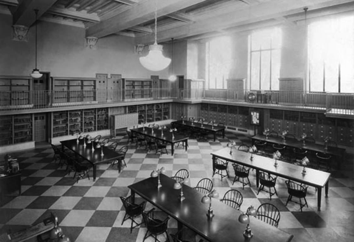 Figure 2 : Salle de musique de la Free Library de Philadelphie vers 1927