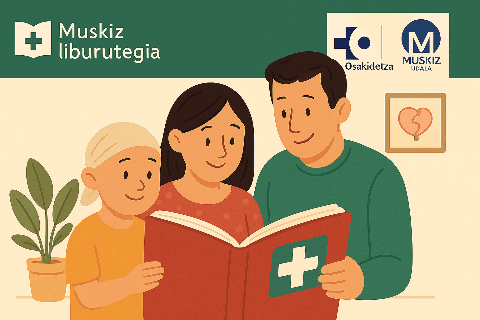 Ilustración familiar leyendo